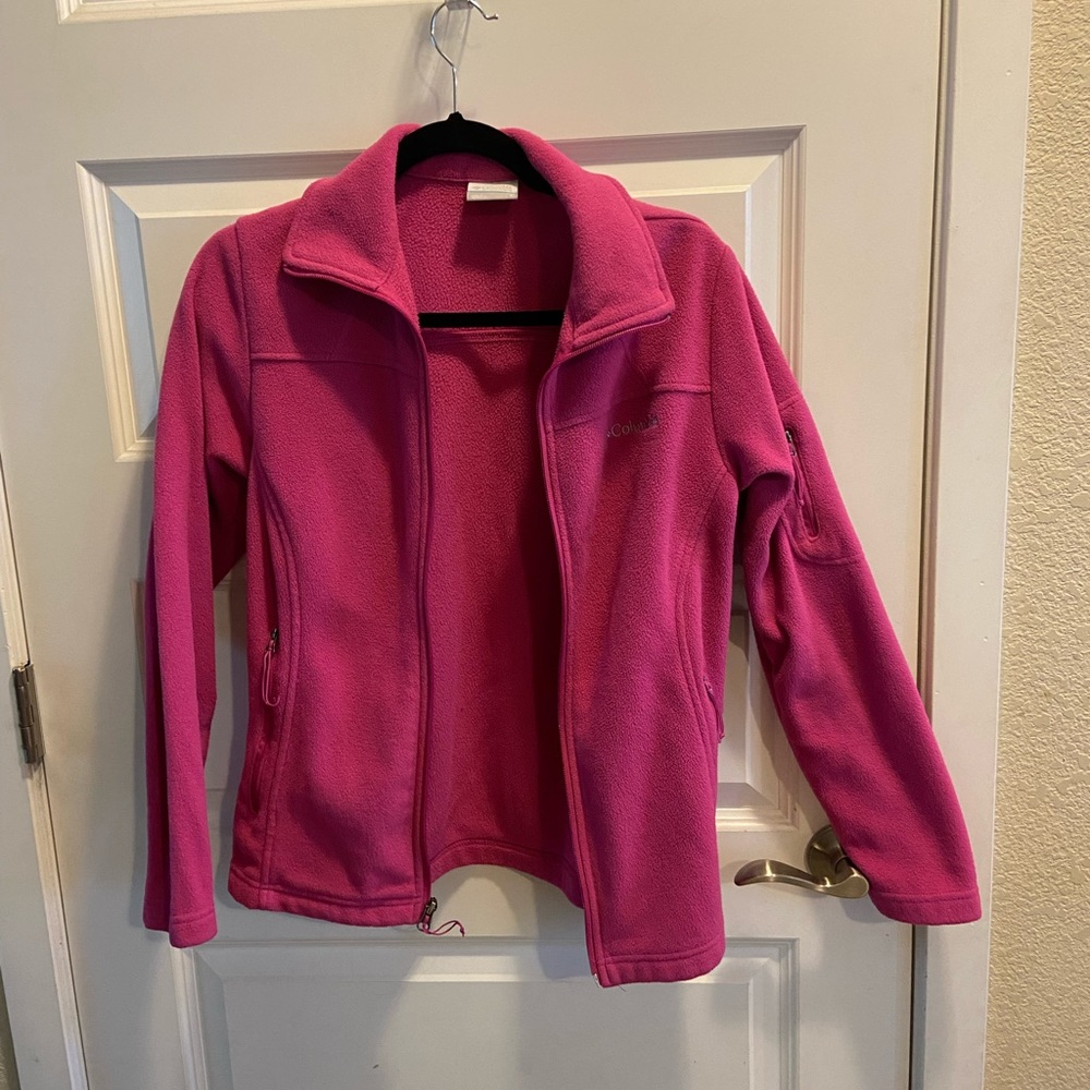 Pink Columbia sweater.
